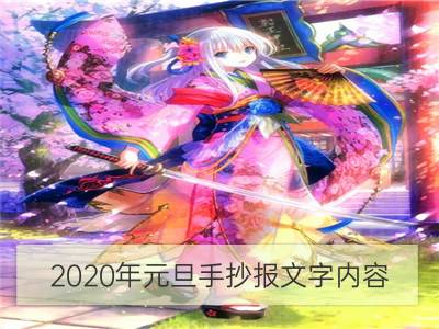 2020年元旦手抄报文字内容 简单文字